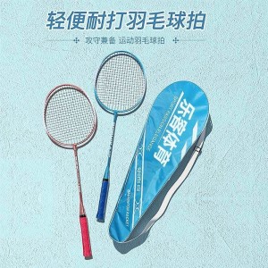 羽毛球拍双拍套装初学者儿童学生成人铁合金
