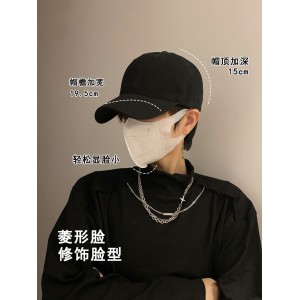 大头围帽子男潮黑色棒球帽显脸小夏季休闲百搭